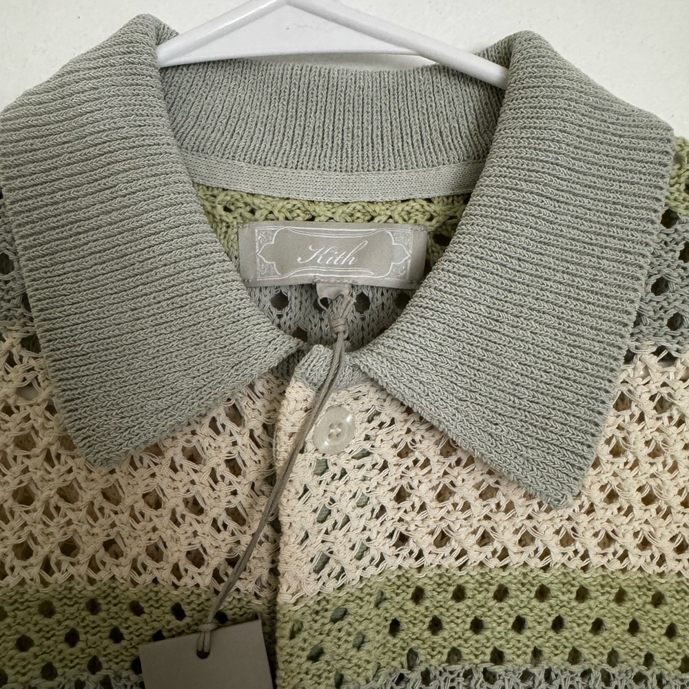 Kith Thompson Crochet Button Down Shirt - Breathe - Picture 3 of 5